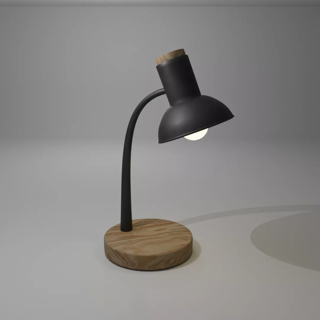 LowPoly Study Light PBR Textures Game VR AR Ready Low-poly 3D model_0