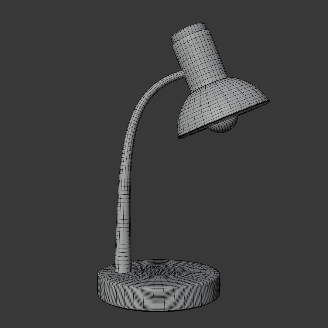 LowPoly Study Light PBR Textures Game VR AR Ready Low-poly 3D model_4