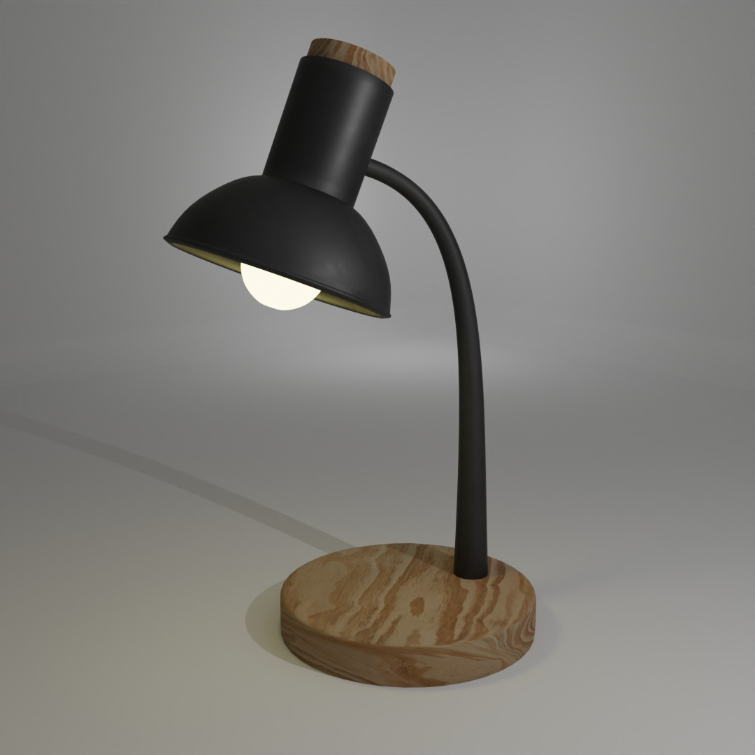 LowPoly Study Light PBR Textures Game VR AR Ready Low-poly 3D model_2