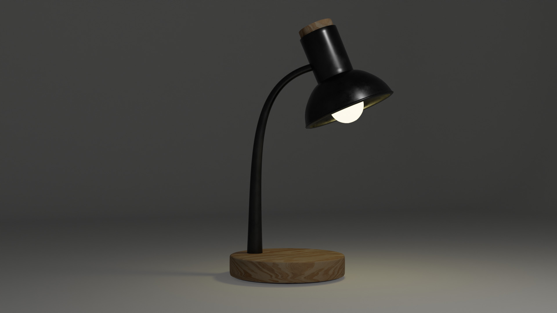 LowPoly Study Light PBR Textures Game VR AR Ready Low-poly 3D model_9