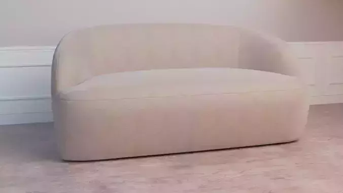 Gwyneth Boucle Loveseat Sofa 3D model