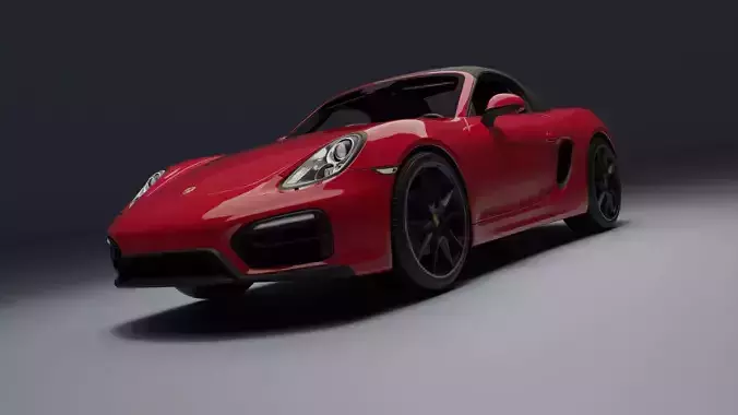 Porsche 718 Boxster GTS Low-poly 3D model