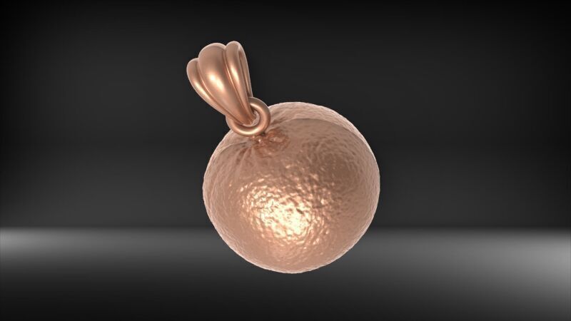 Orange pendant  3D print model_12