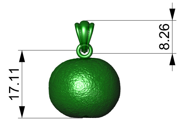 Orange pendant  3D print model_16