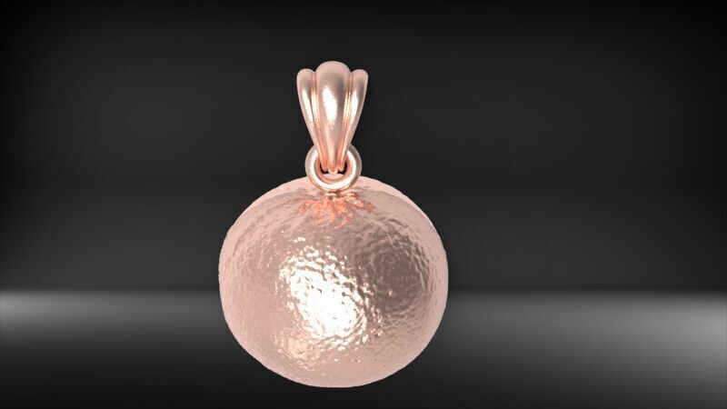 Orange pendant  3D print model_1