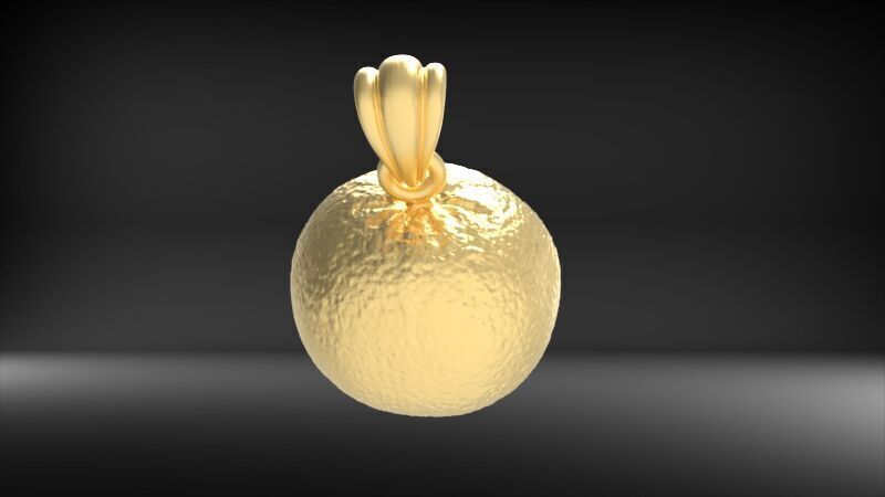 Orange pendant  3D print model_15