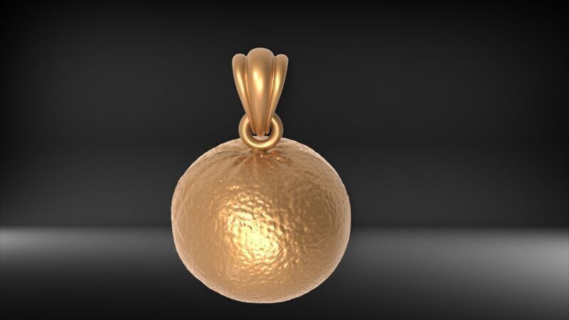 Orange pendant  3D print model_22