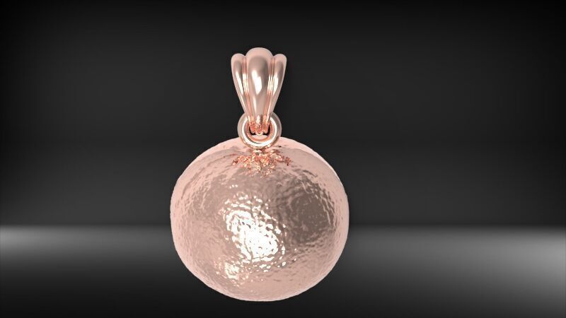 Orange pendant  3D print model_2