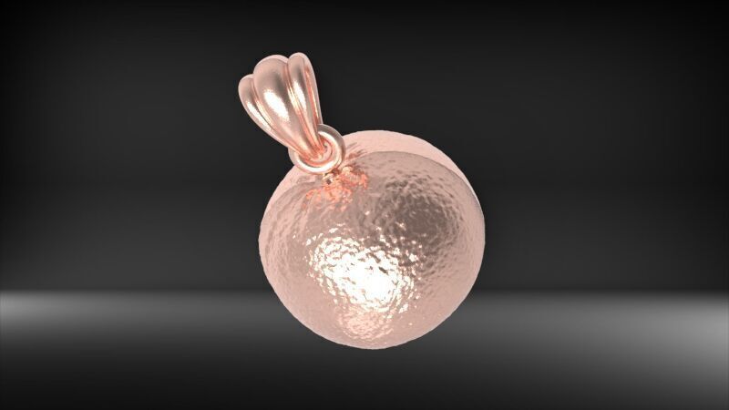 Orange pendant  3D print model_8