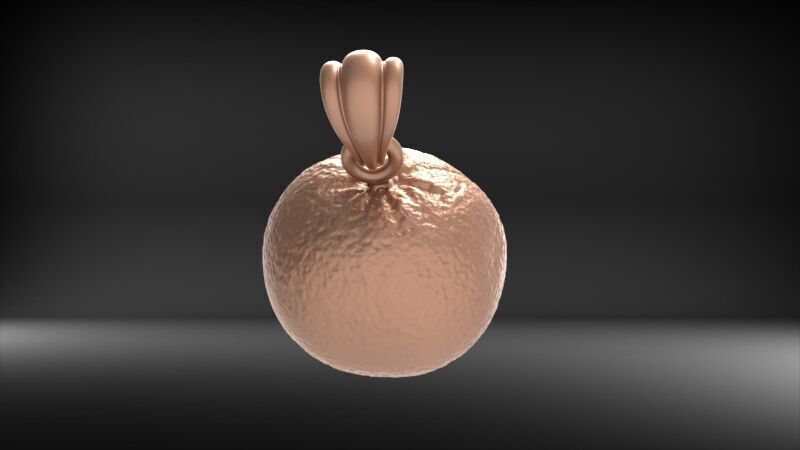 Orange pendant  3D print model_13