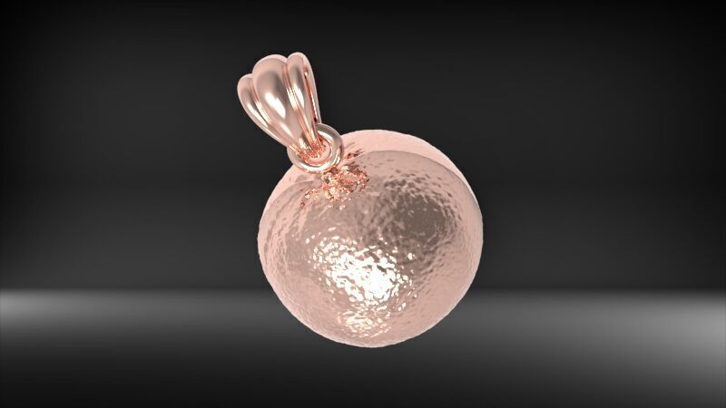 Orange pendant  3D print model_6