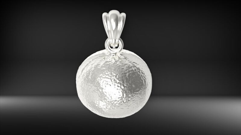 Orange pendant  3D print model_4