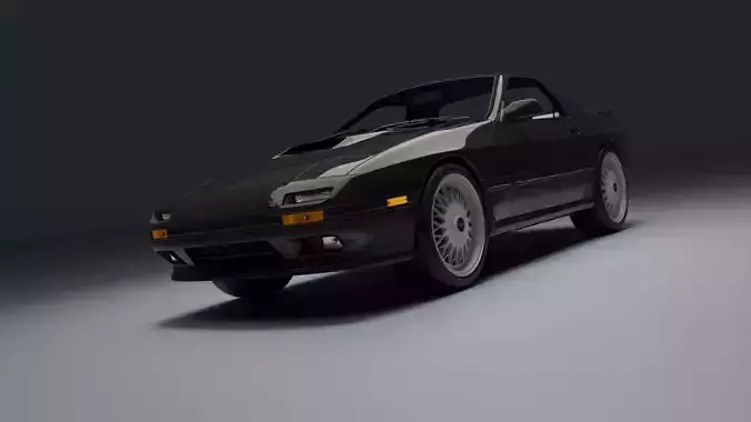 Mazda RX-7 FC Low-poly 3D model
