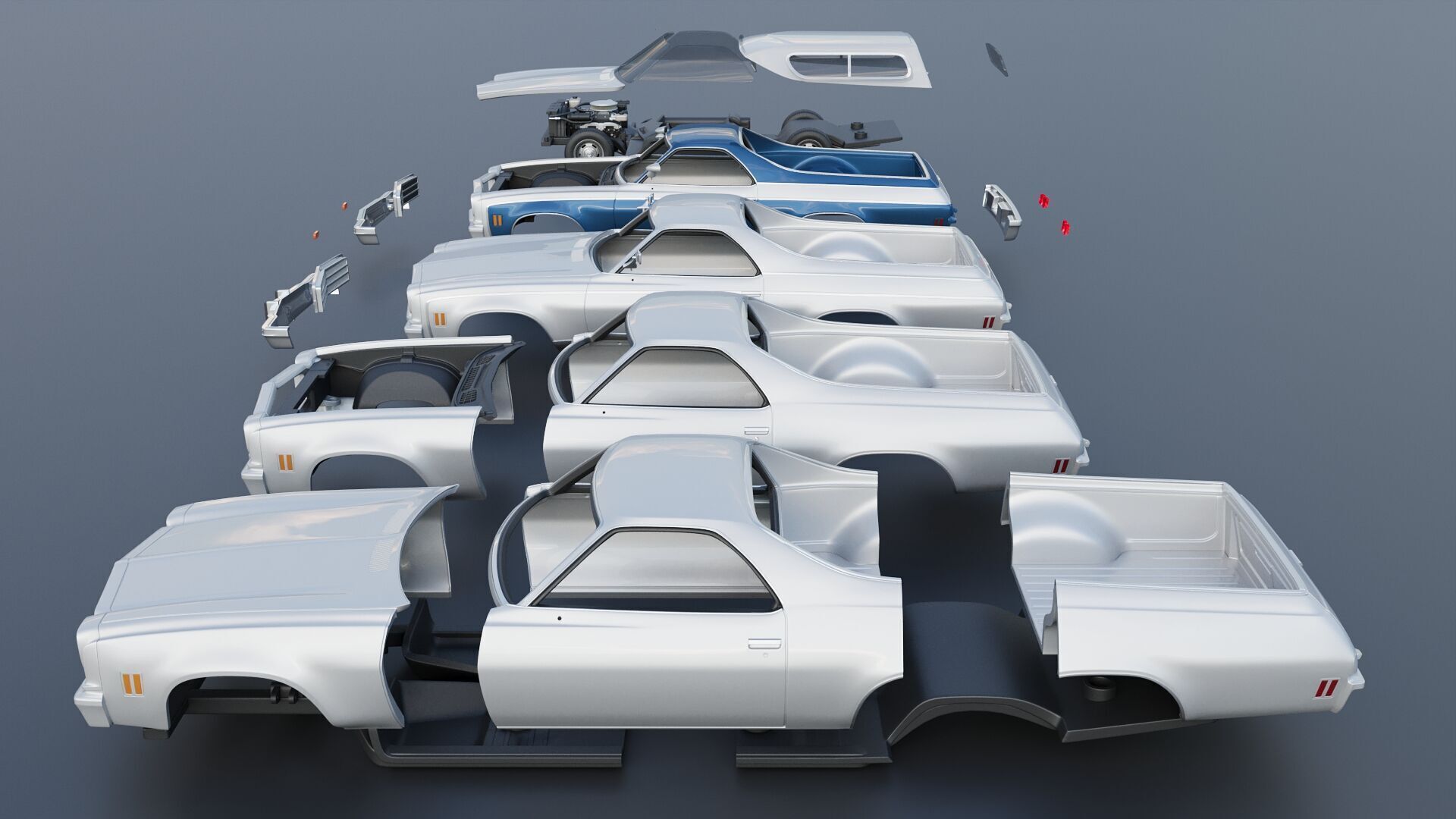 Chevrolet El Camino 1974 3D print model_23