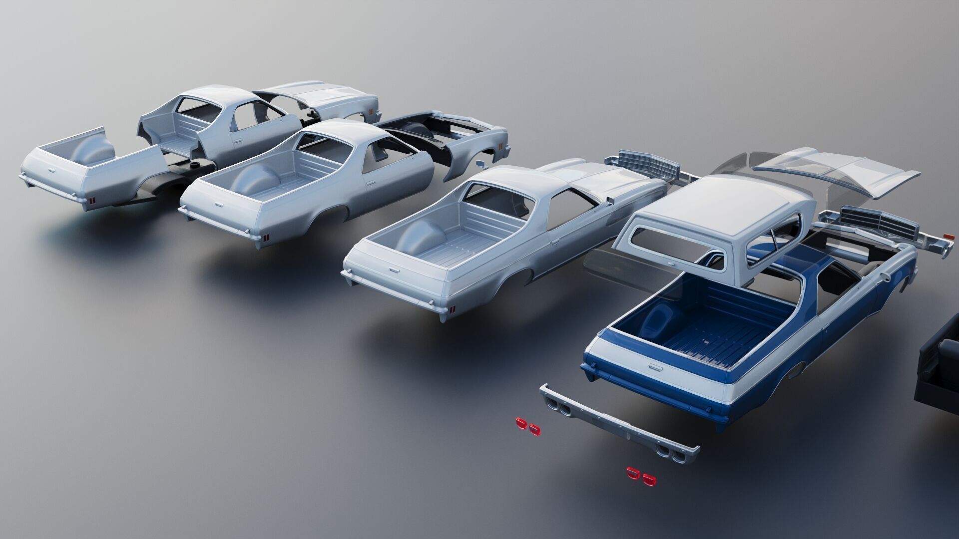 Chevrolet El Camino 1974 3D print model_26