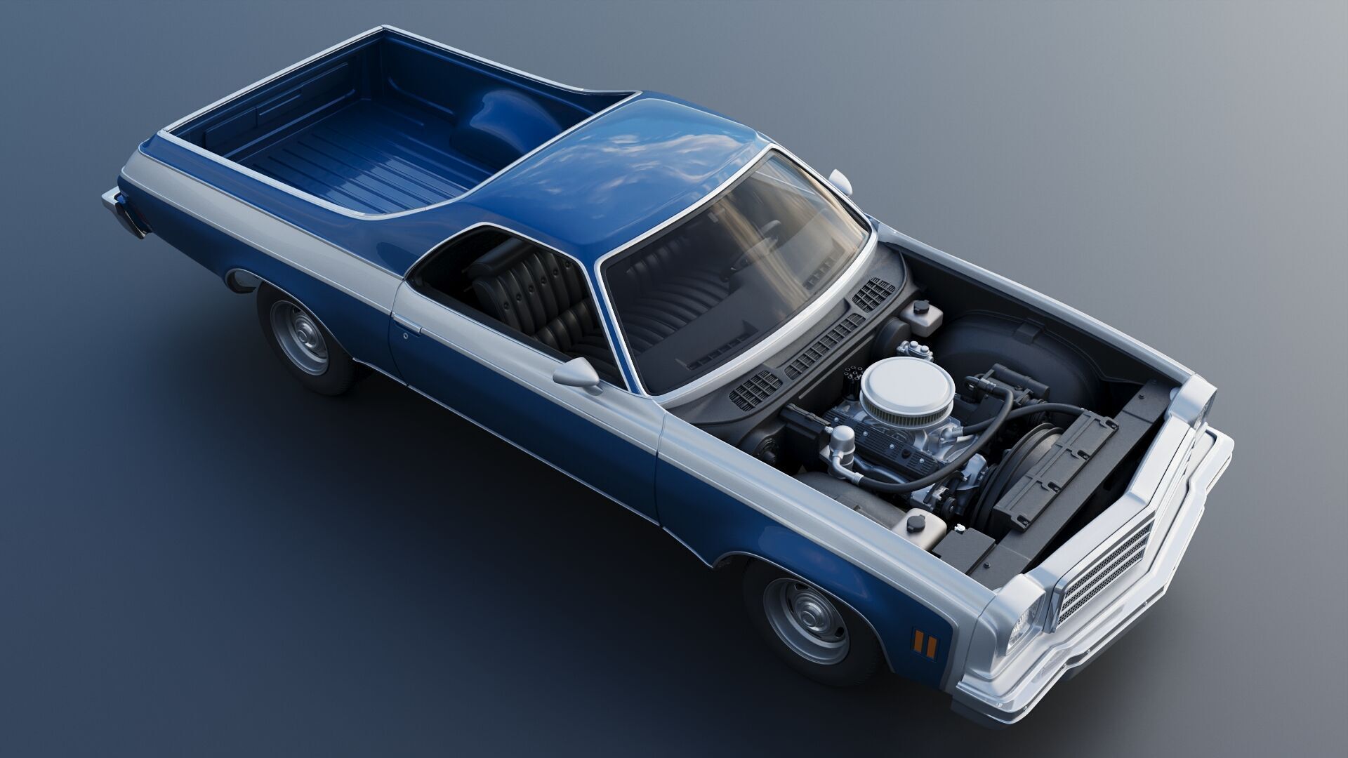 Chevrolet El Camino 1974 3D print model_17