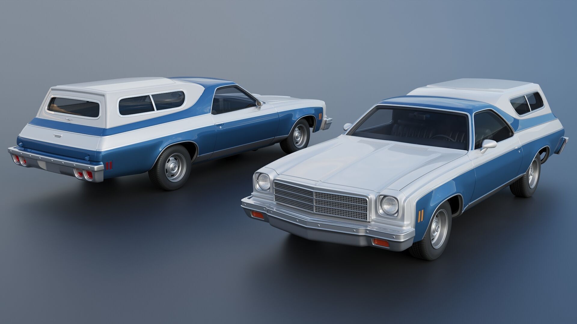 Chevrolet El Camino 1974 3D print model_1
