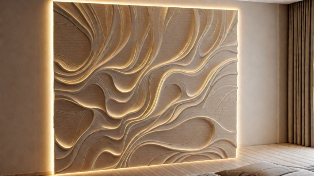 modern panel wall decor set relief stl mural CNC 185 3D model_12