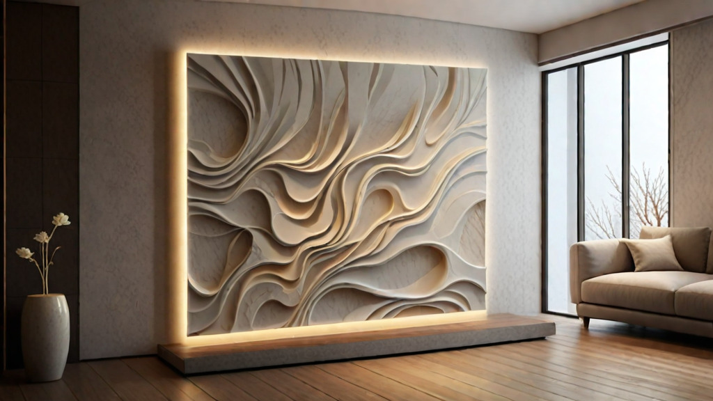 modern panel wall decor set relief stl mural CNC 185 3D model_9