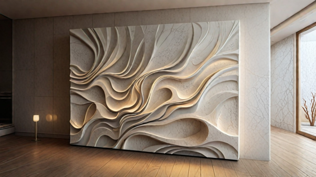 modern panel wall decor set relief stl mural CNC 185 3D model_7