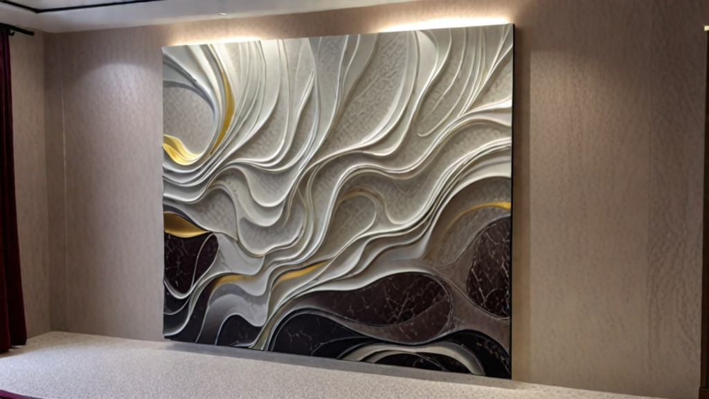 modern panel wall decor set relief stl mural CNC 185 3D model_4