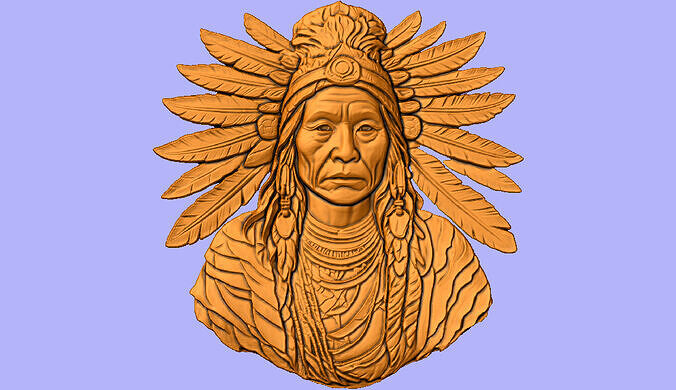 INDIO BAS RELIEF 3D model