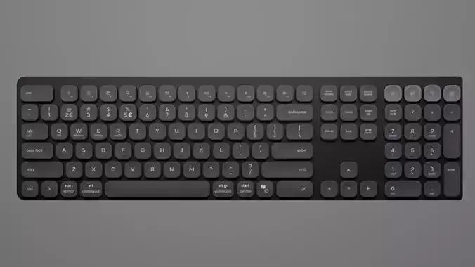 Realistic Mechanical Keyboard  High Quality 3D Model 