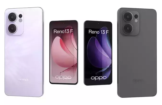 Oppo Reno13 F 4G Graphite Grey And Plume Purple