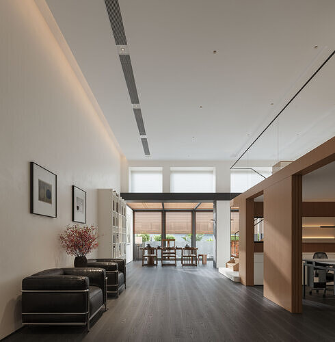 Modern Studio Office Interior Scene 3D model