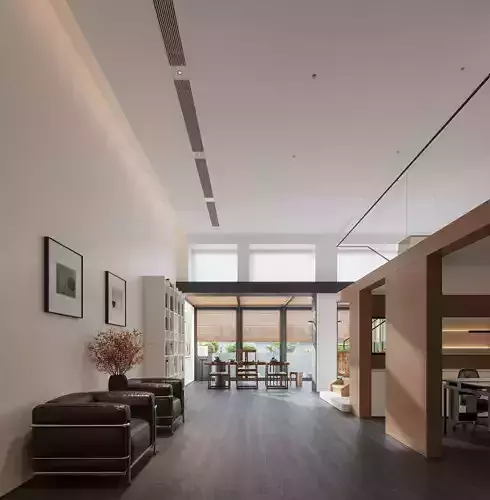 Modern Studio Office Interior Scene 3D model