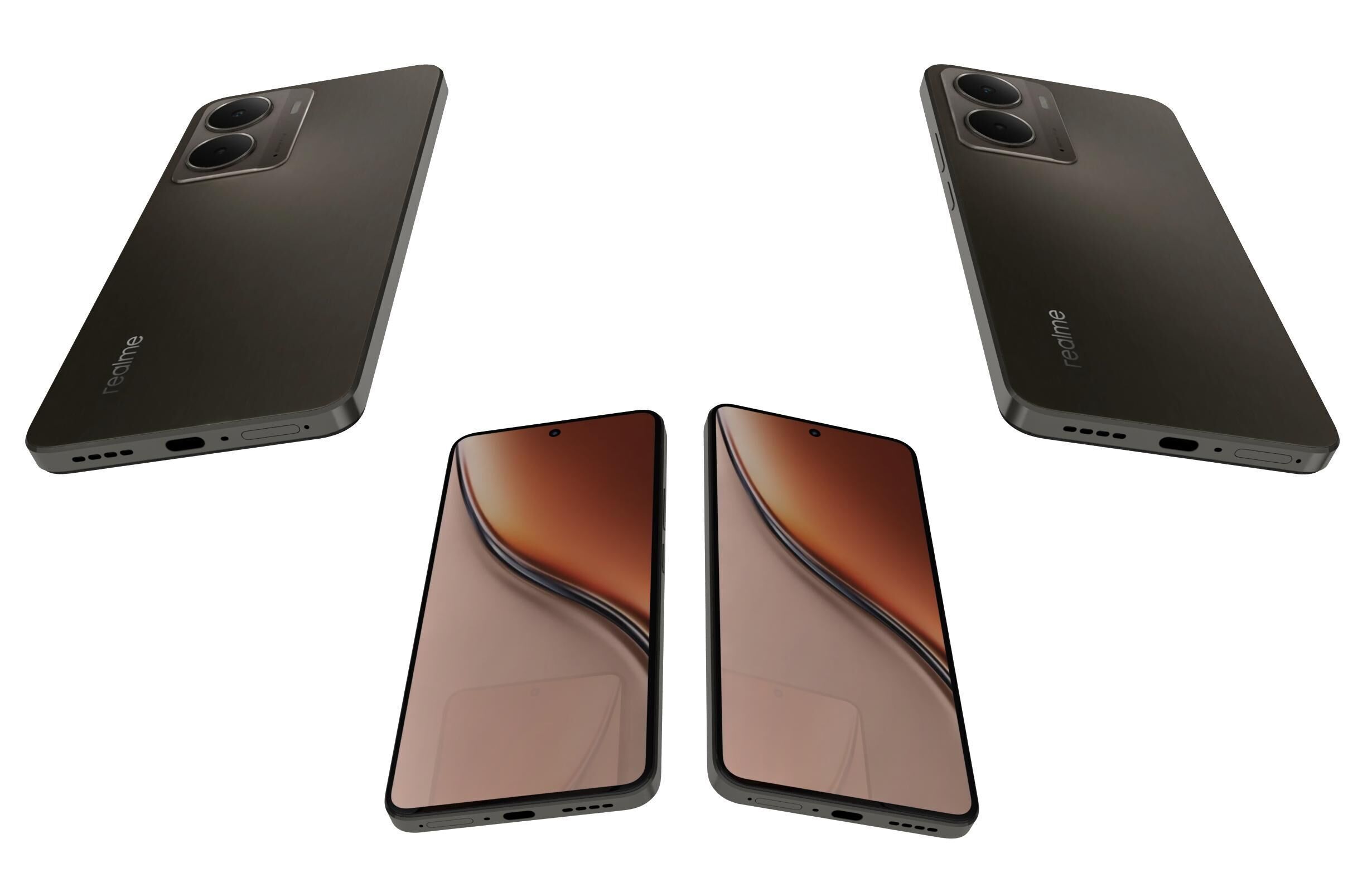 Realme P3 5G Comet Grey 3D model_5