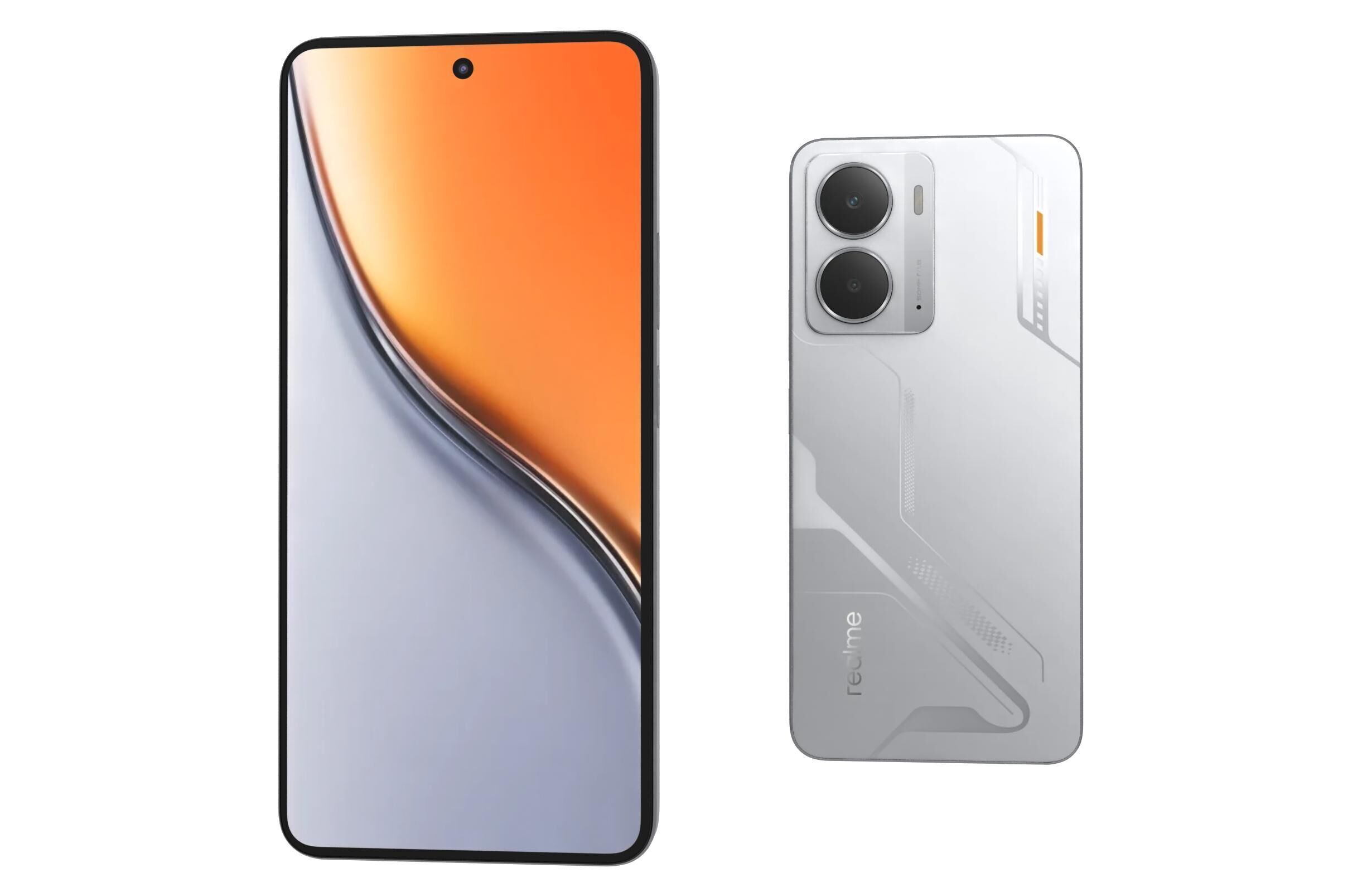 Realme P3 5G Space Silver 3D model_7