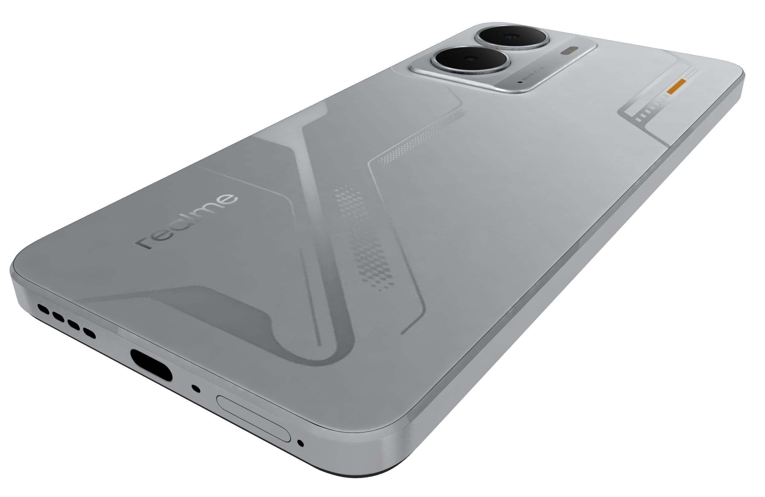 Realme P3 5G Space Silver 3D model_10