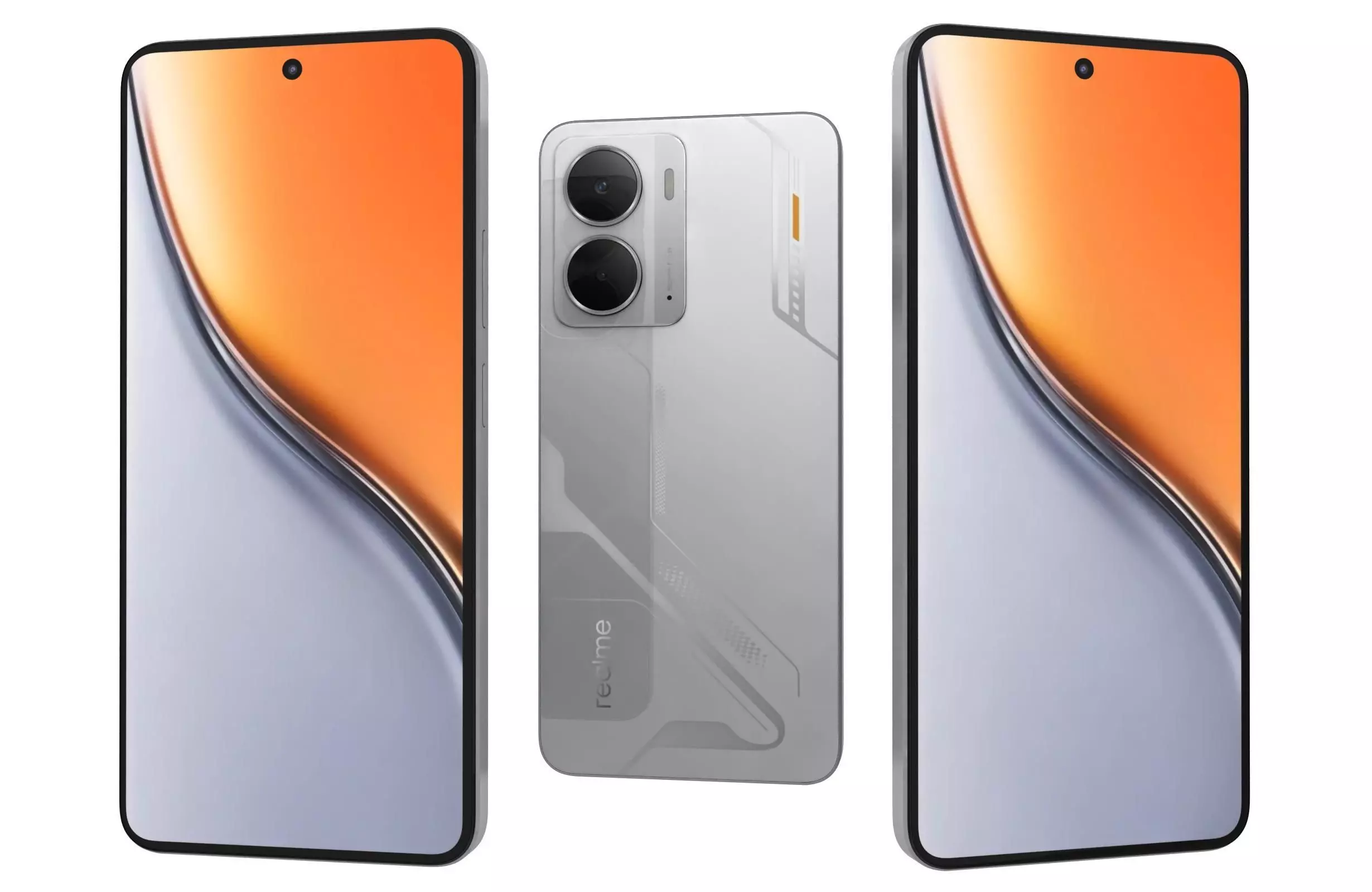 Realme P3 5G Space Silver 3D model_0