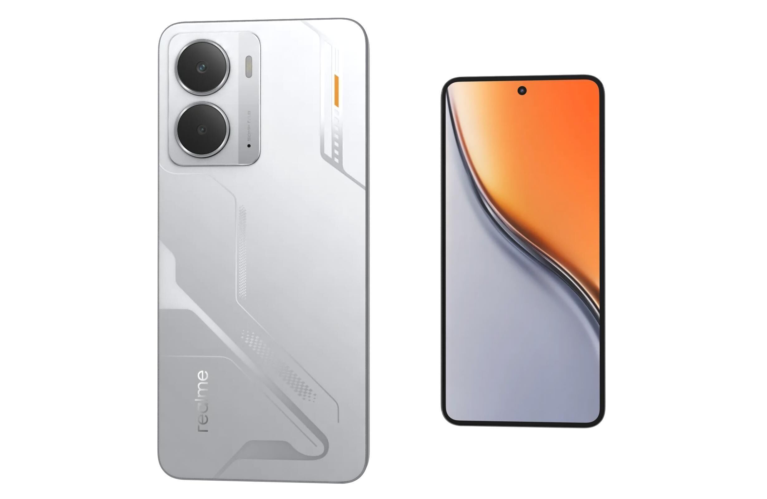 Realme P3 5G Space Silver 3D model_5