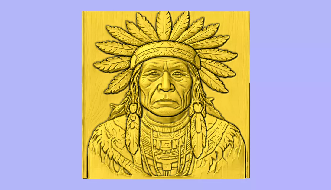 INDIO 2 BAS RELIEF 3D model
