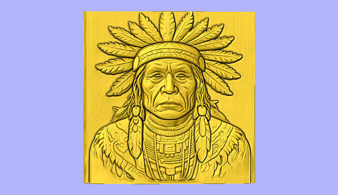 INDIO 2 BAS RELIEF 3D model