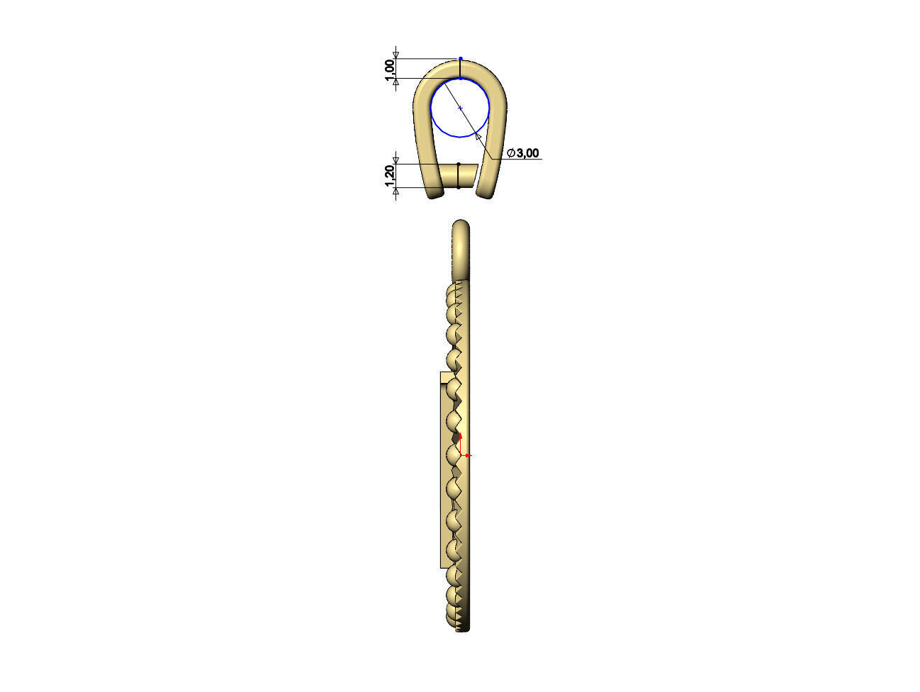 W letter initial faceted sunrays beaded coin pendant charm 3D print model_8