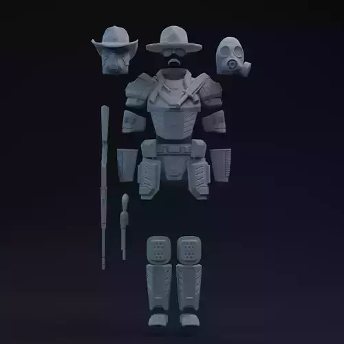 FNV NCR patrol Ranger One-Twelfth Scale Printable Kit 3D print model