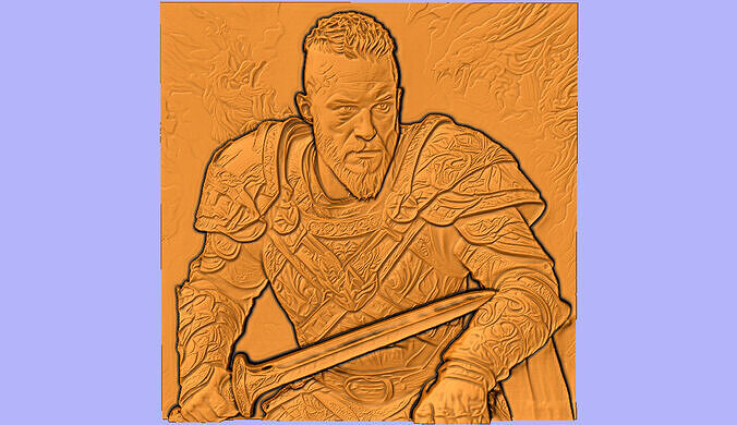 RAGNAR BAS RELIEF 3D model