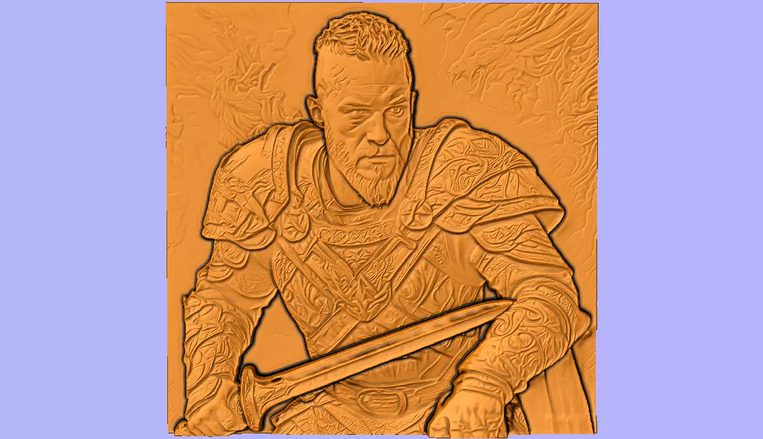 RAGNAR BAS RELIEF 3D model