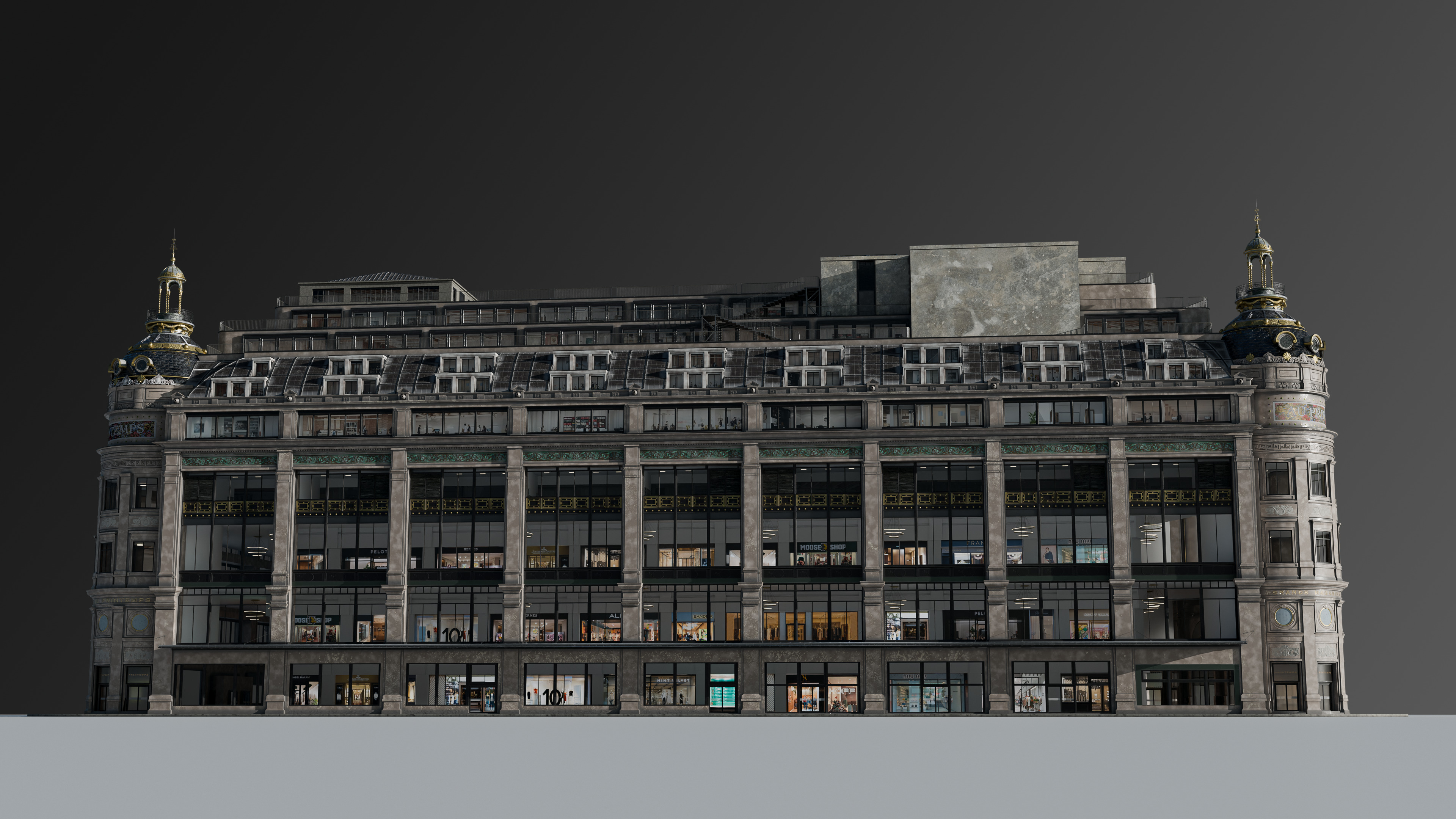 Grand Arcade Printemps Shopping center 3D model_6