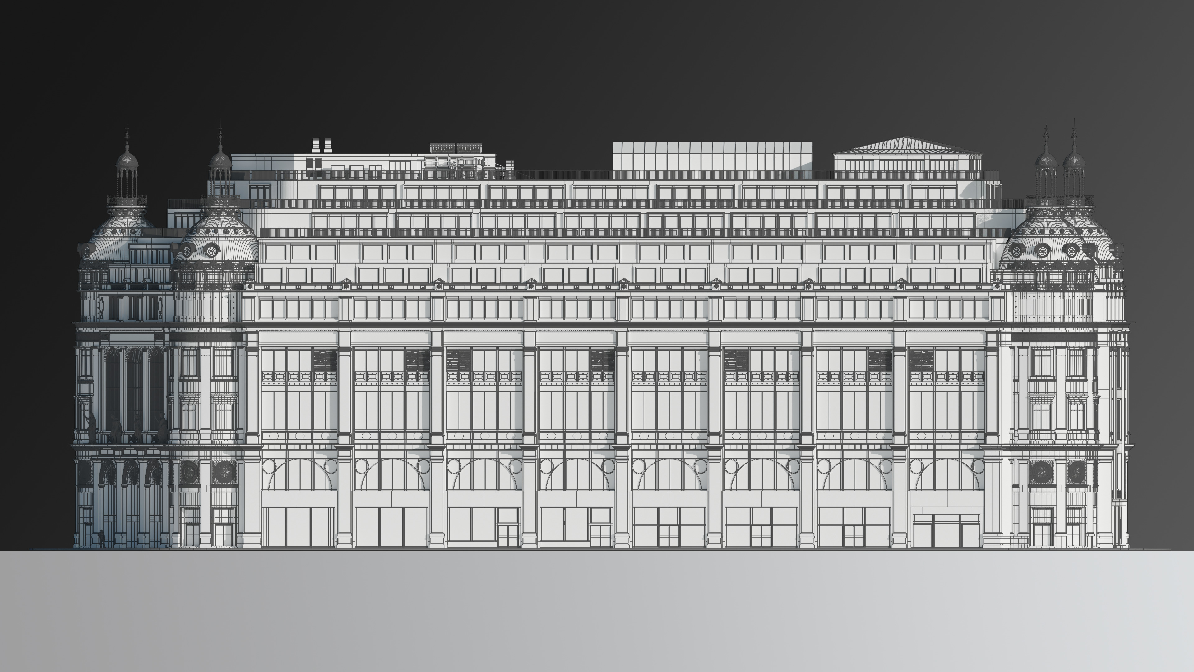 Grand Arcade Printemps Shopping center 3D model_20