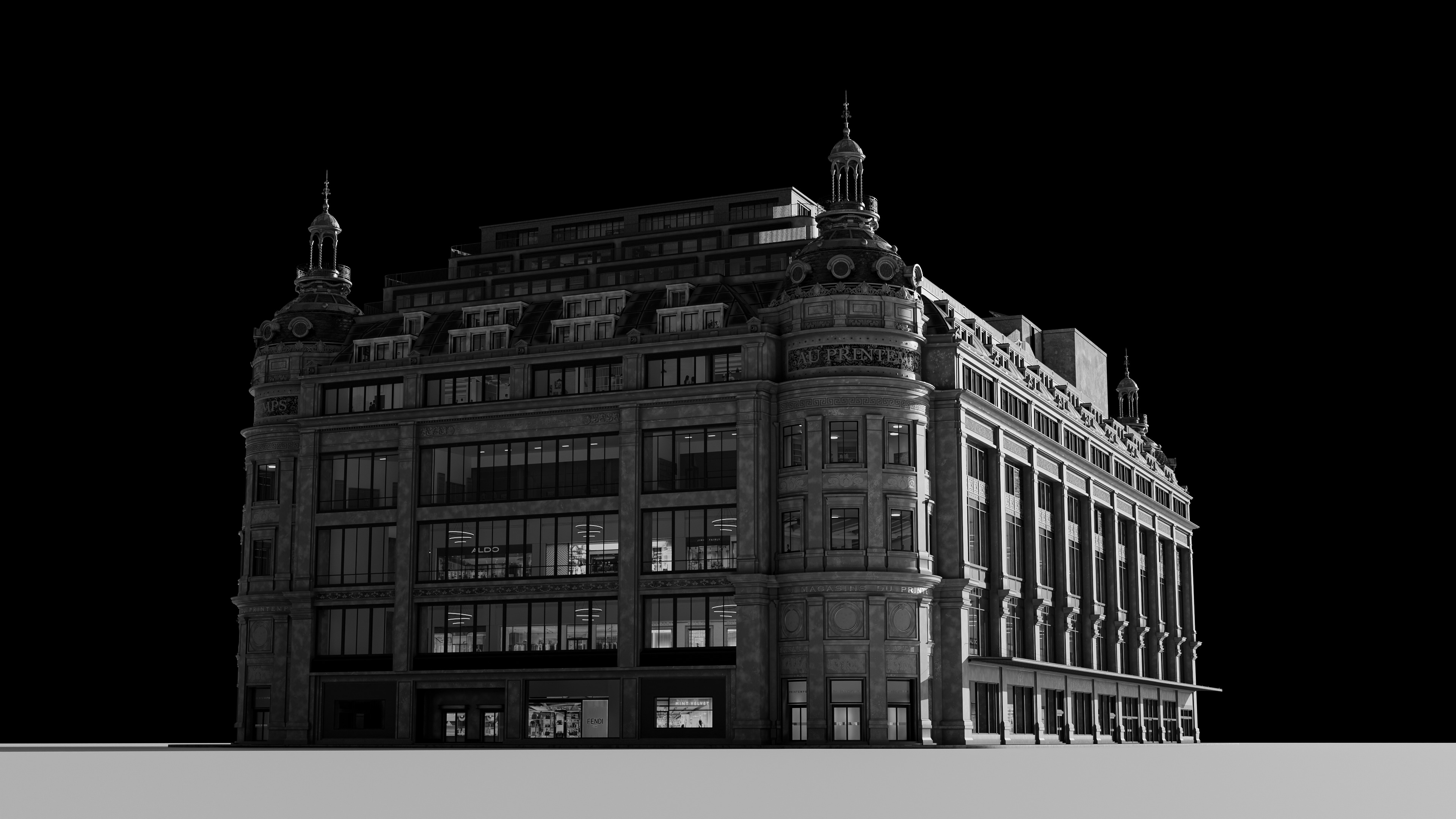 Grand Arcade Printemps Shopping center 3D model_17