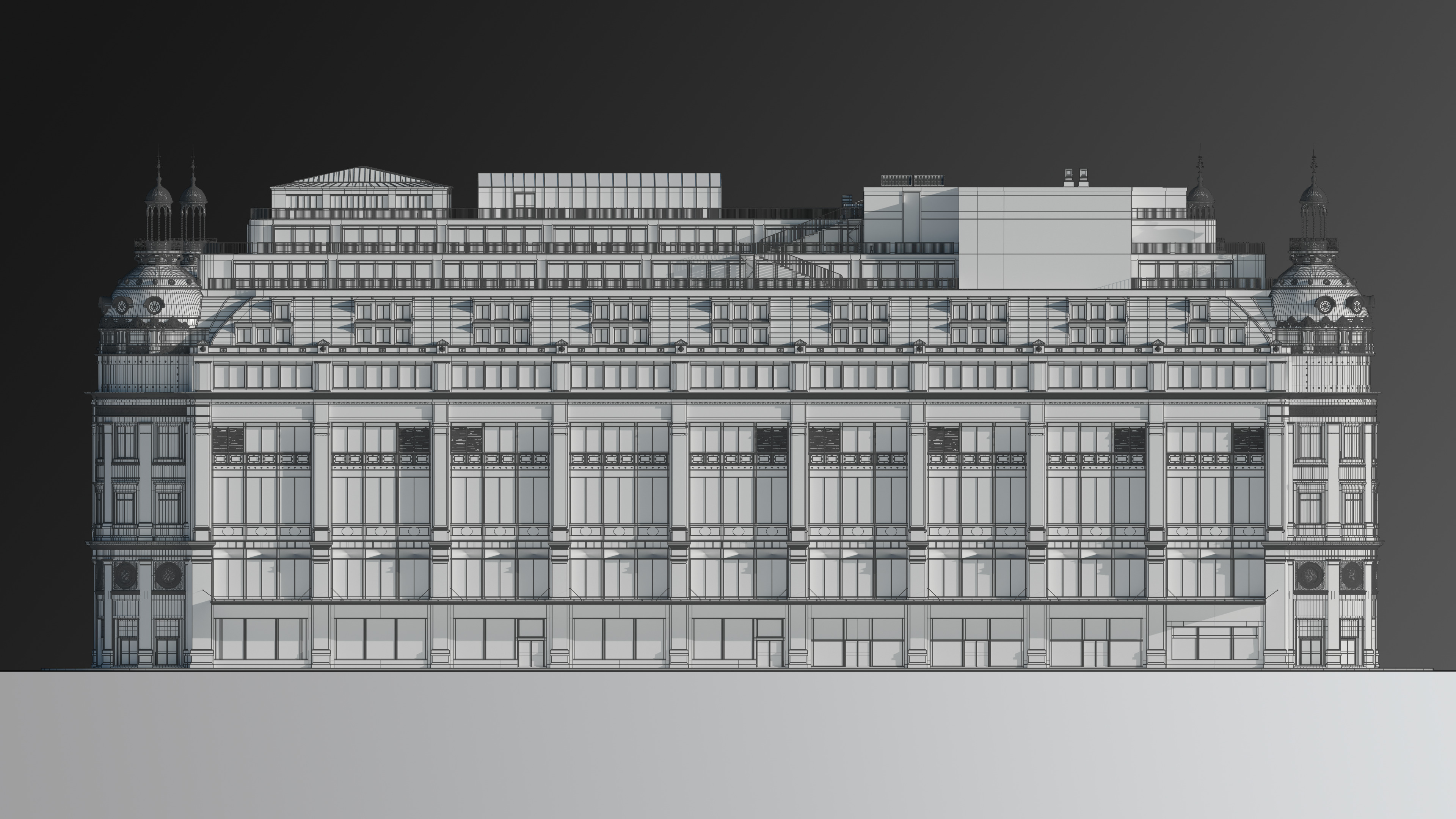 Grand Arcade Printemps Shopping center 3D model_22