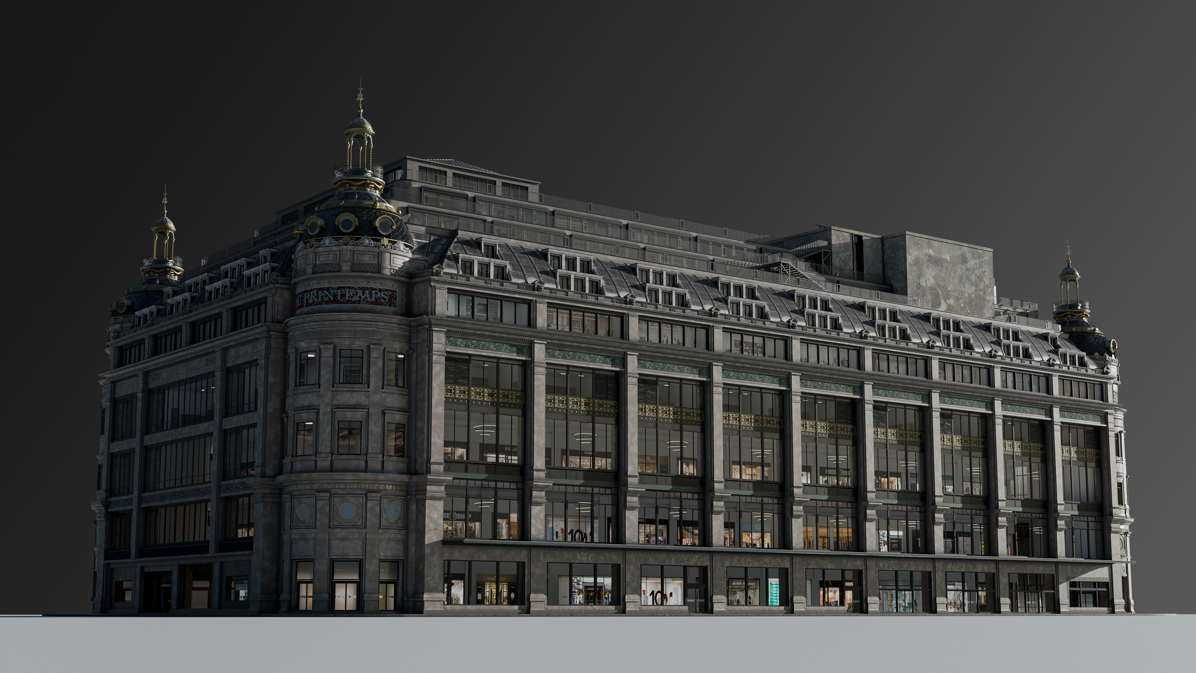 Grand Arcade Printemps Shopping center 3D model_9