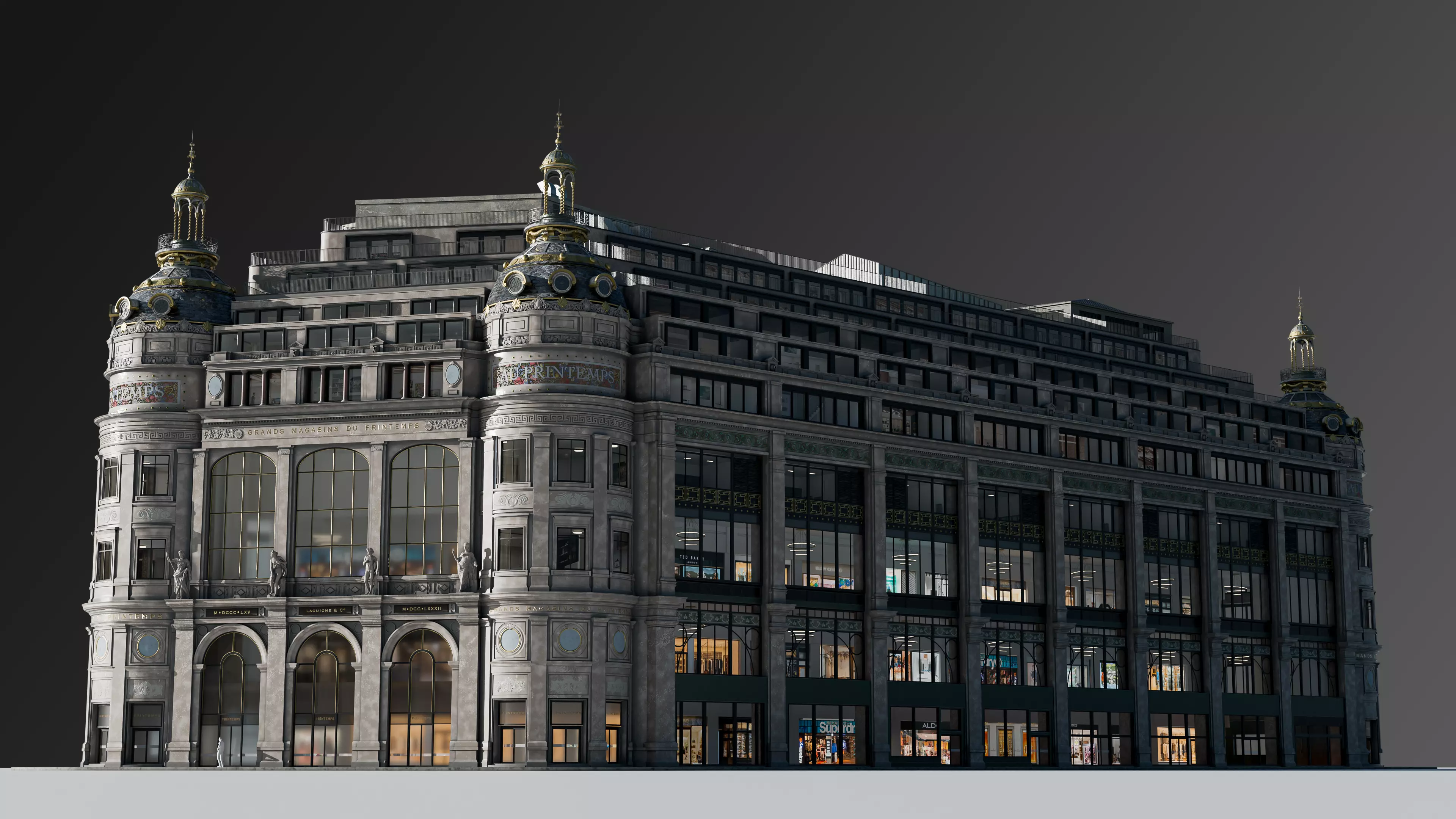 Grand Arcade Printemps Shopping center 3D model_0