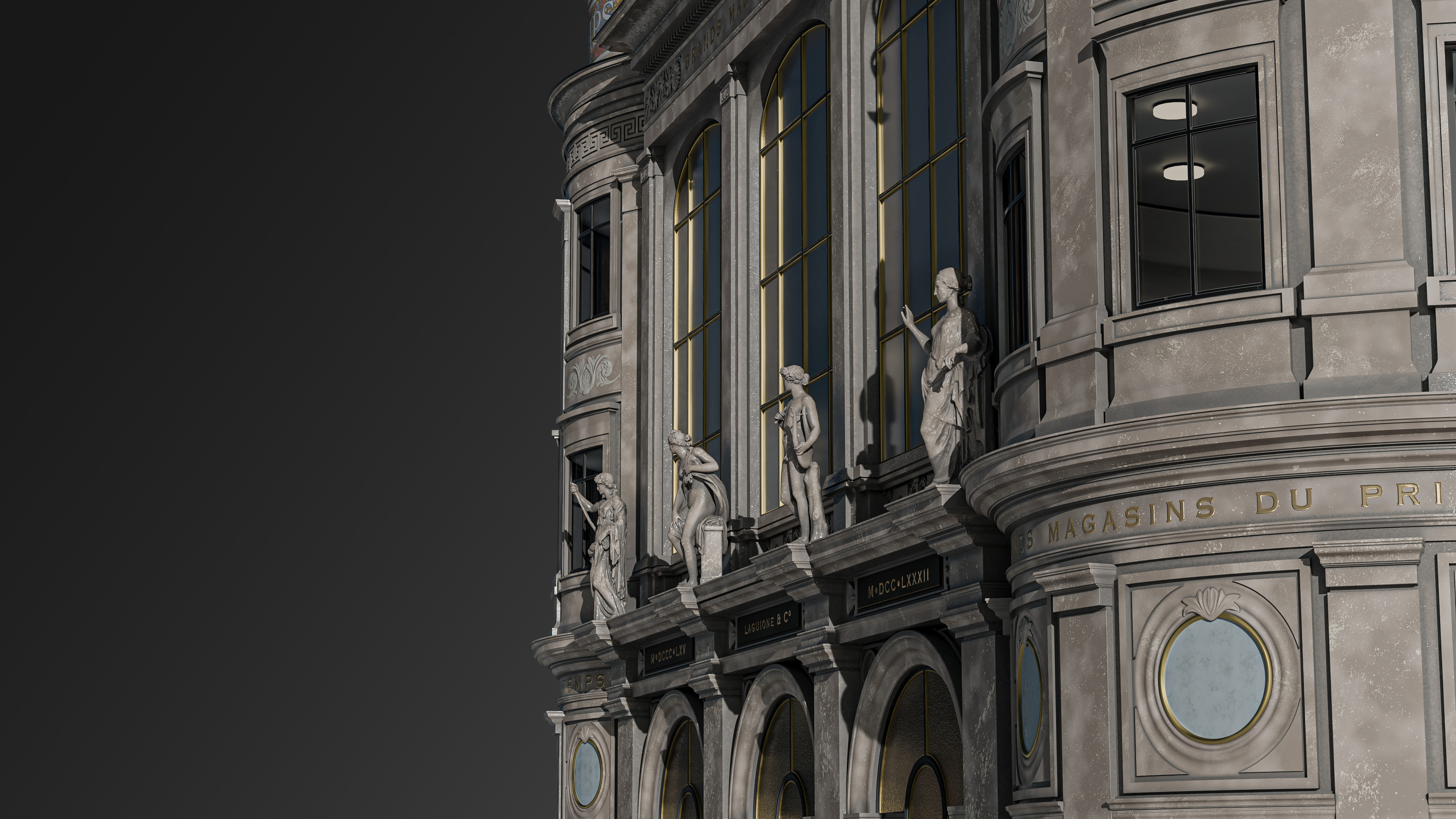 Grand Arcade Printemps Shopping center 3D model_19