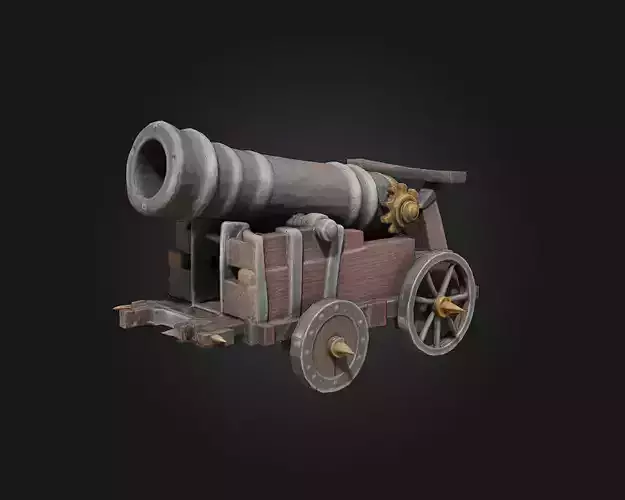 Stylized Medieval Cannon 3D model Stylized Medieval Cannon 3D model