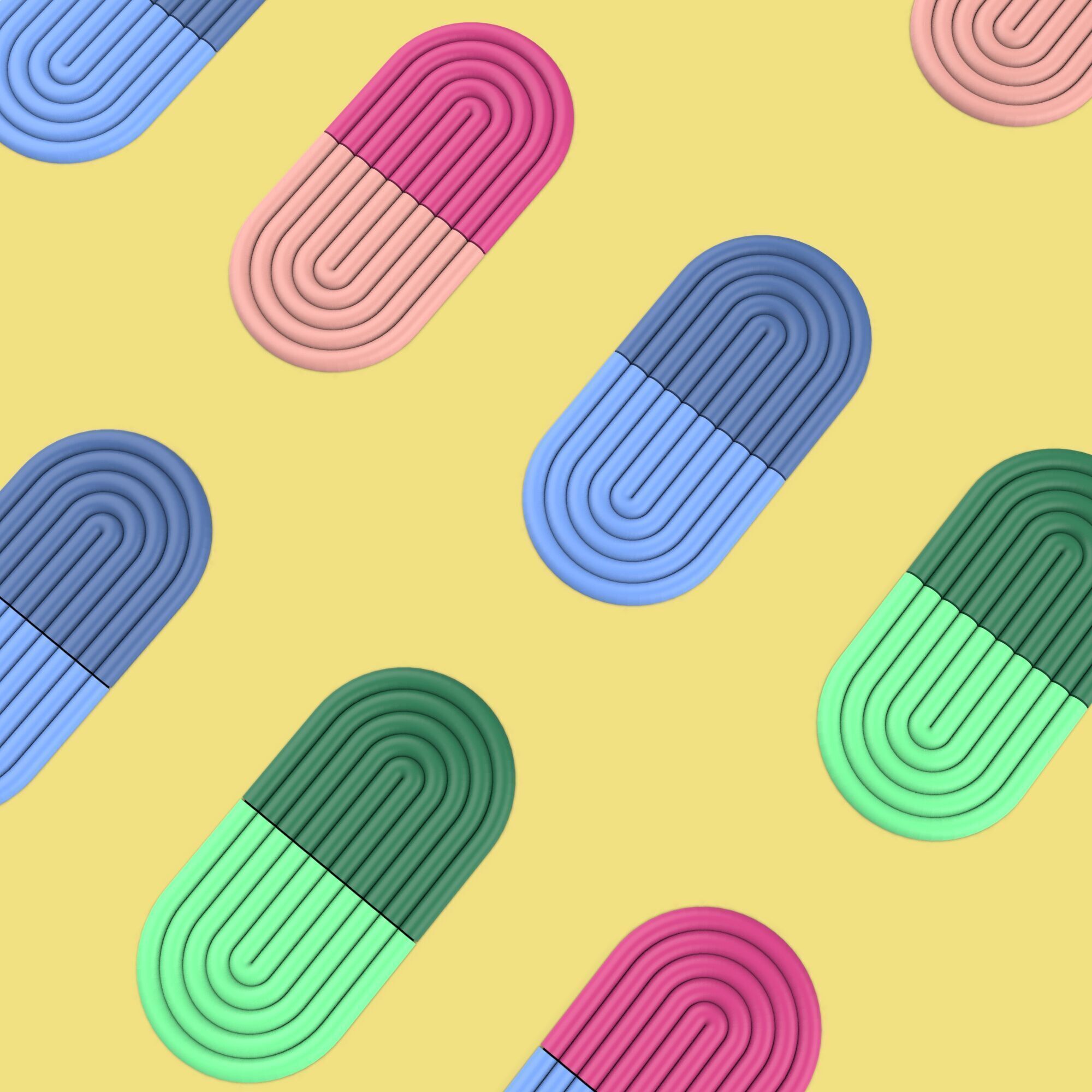 Minimalistic Semicircle Coaster 3D print model_5